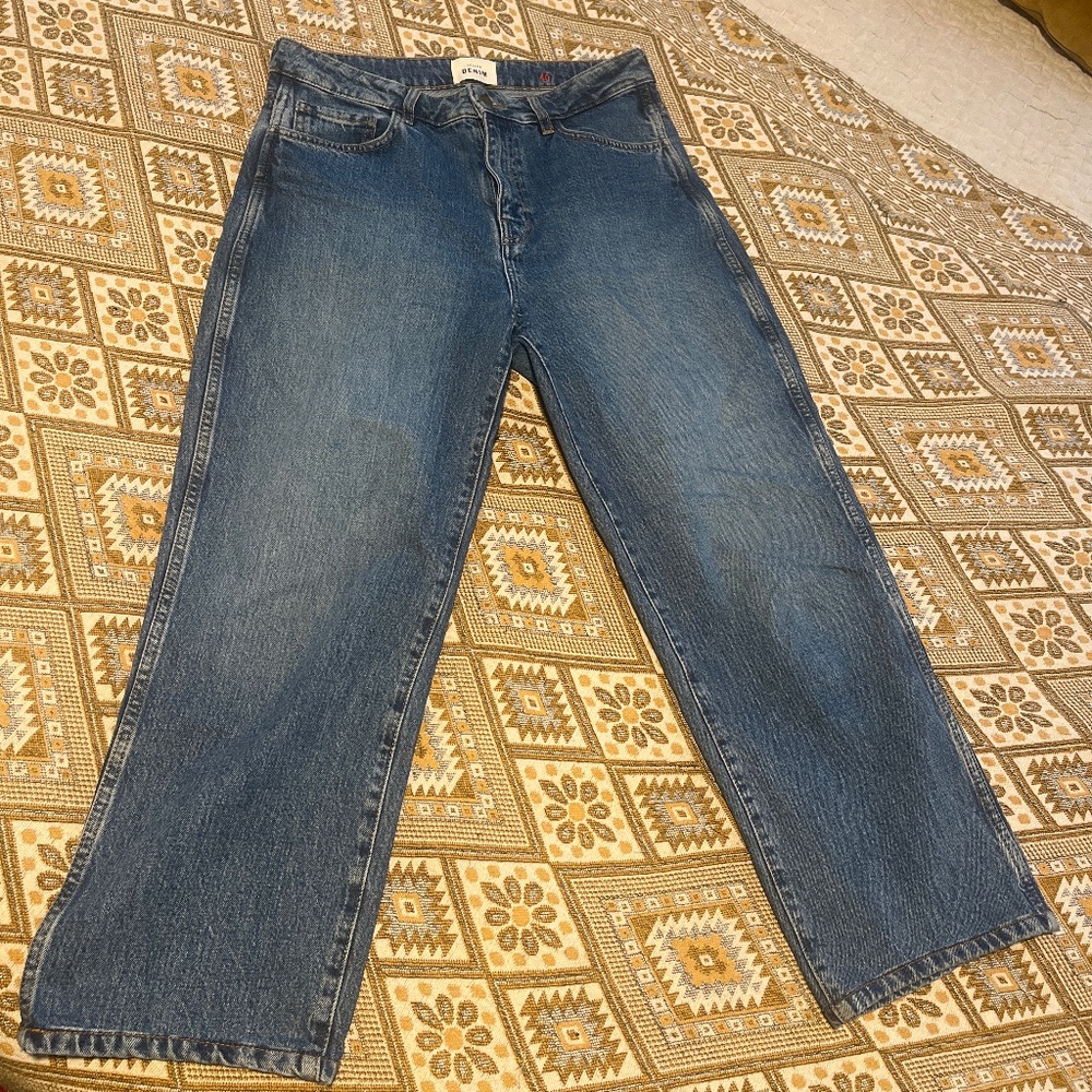 Sezane L'iconique Droit Trousers Denim - Size 8